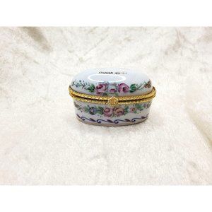 vintage imperial porcelain bible scripture isiah 40:31jewelry/trinket box